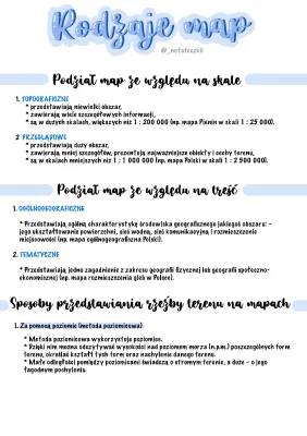 Rodzaje Map Geograficznych i Topograficznych - Klasa 4