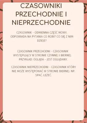 Czasowniki Przechodnie i Nieprzechodnie - Przykłady i Ćwiczenia dla Klasy 6