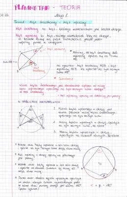 Repetytorium GREG Matematyka PDF - Kąty w Okręgu i Planimetria