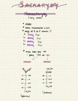 Wzór ogólny sacharydów, Monosacharydy i Polisacharydy: Fruktoza, Maltoza i Galaktoza