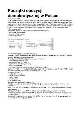 Opozycja demokratyczna w Polsce w latach 70 i 1976-1980. Klasa 8