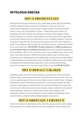 Streszczenie Mitologii Greckiej cz. 1: Prometeusz i Mit o Dedalu i Ikarze