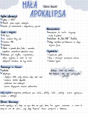 Mała Apokalipsa - Streszczenie, Bohaterowie, Motywy i Więcej