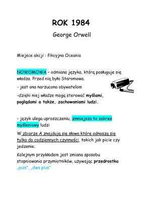 George Orwell Rok 1984 - Lektura i Streszczenie dla Młodych Czytelników