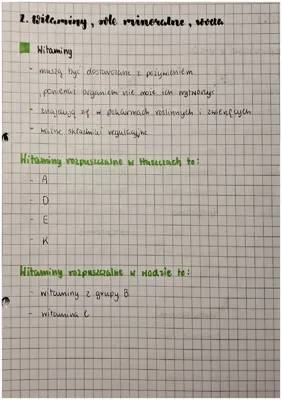 Dział 2 - witaminy, sole mineralne, woda