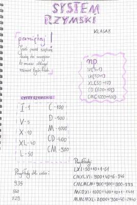 System rzymski klasa 8: Zadania, ćwiczenia i sprawdzian PDF