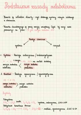 Podstawowe zasady metabolizmu: Notatka dla Biologii rozszerzonej