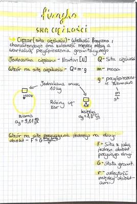 Siła Ciężkości i Wzory na Masę - Fizyka Klasa 7