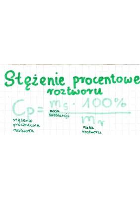 Jak obliczyć stężenie procentowe roztworu - Wzór i zadania