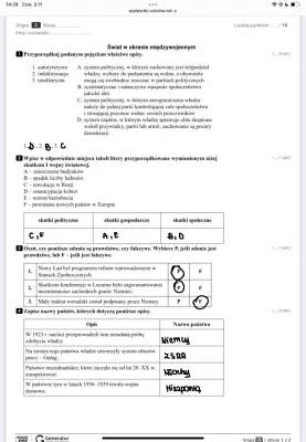 Świat w okresie międzywojennym Sprawdzian Klasa 7 PDF - Totalitaryzm, Autorytaryzm, 1 wojna światowa