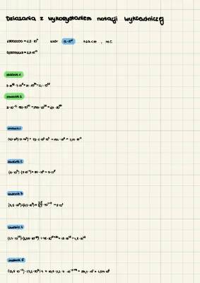 Notacja Wykładnicza i Równania - Zadania dla Klasy 7 i 8