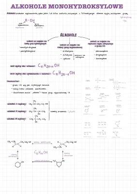 Alkohole Monohydroksylowe i Polihydroksylowe: Wzory, Nazwy i Właściwości