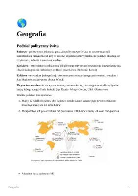 Zmiany na mapie politycznej świata – materiały do sprawdzianu z geografii