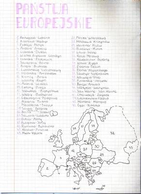 Państwa i stolice Europy - klasa 6, mapa konturowa, quiz i więcej!