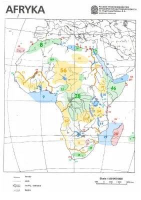 Mapa fizyczna Afryki do NAUKI i wydruku, quiz i ciekawostki