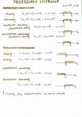 Przedziały liczbowe: kiedy otwarty, a kiedy zamknięty? Działania dla klasy 1 liceum
