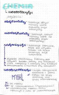 Systematyka związków nieorganicznych - Wodorotlenki Notatka