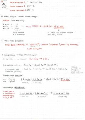 Obliczenia stechiometryczne - Zadania klasa 7 i 1 liceum PDF