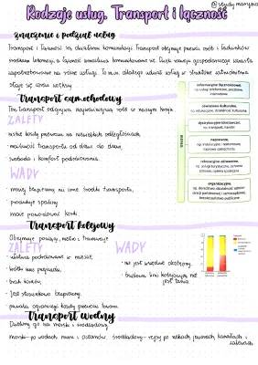 Transport i łączność Geografia klasa 7 - Notatka i Prezentacja