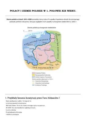 Królestwo Polskie po kongresie wiedeńskim: Konstytucja 1815 i Powstanie Listopadowe