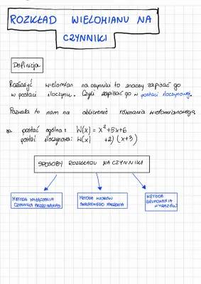 Rozkład wielomianu na czynniki tabelka i kalkulator – zadania i wzory