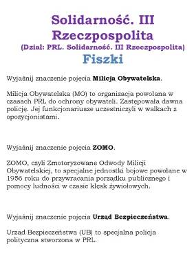 Milicja Obywatelska, ZOMO i Opozycja Demokratyczna - Notatki