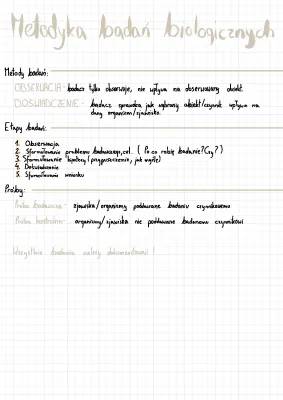 Metodyka Badań Biologicznych dla Dzieci - Notatki, Zadania i Przykłady