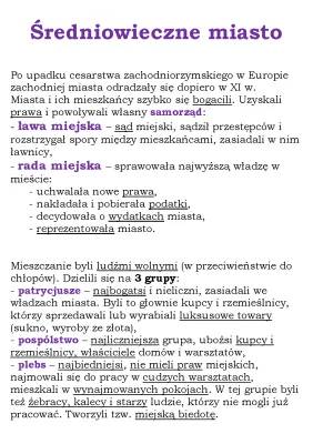 Średniowieczne Miasta i Wieś: Jak wyglądały i Czym się zajmowano