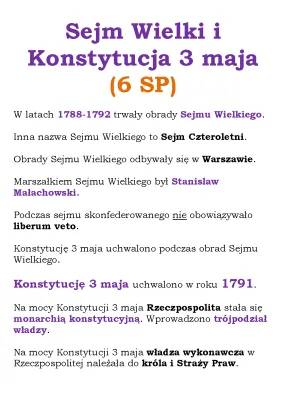 Reformy Sejmu Wielkiego 1788-92 i Konstytucja 3 maja