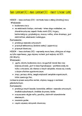 Kwas siarkowy 6 i 4 – Zastosowanie i Właściwości H2SO4, Wzór, Wszystkie Kwasy Tlenowe