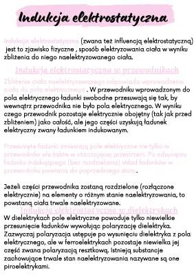 Indukcja Elektryczna i Elektrostatyczna: Przykłady i Wzory dla Dzieci