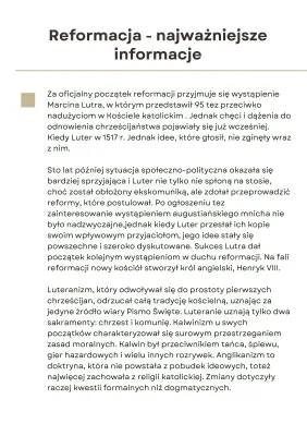 Reformacja - co to jest i dlaczego była ważna?