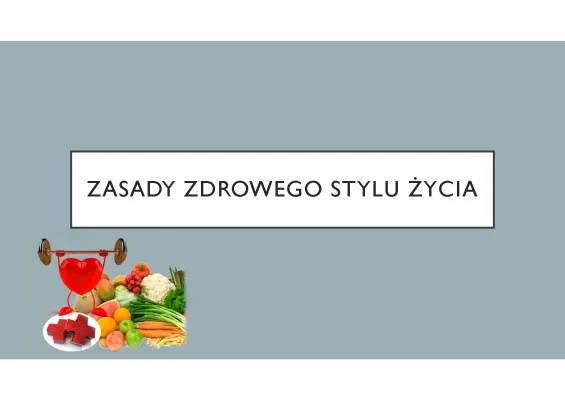 Zdrowy styl życia - prezentacja dla dzieci i uczniów