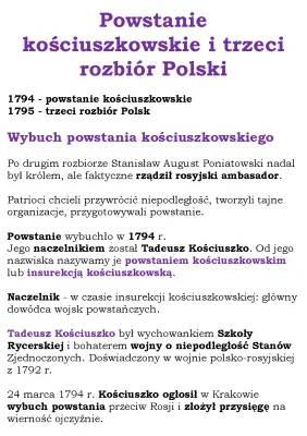 Powstanie Kościuszkowskie w skrócie: Kim był Tadeusz Kościuszko i z czego zasłynął?