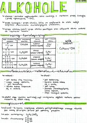 Właściwości i Zastosowanie Alkoholi: Metanol i Etanol dla Klasy 8