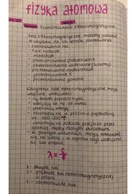 Fizyka atomowa - Fale i Promieniowanie Elektromagnetyczne