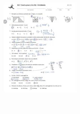 Liczby i działania klasa 8: Karta pracy, Sprawdzian PDF i Rozwiązywanie Równań