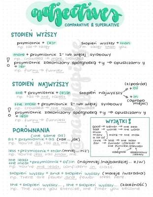 Stopniowanie Przymiotników: Język Polski i Angielski - Przykłady, Ćwiczenia i Rodzaje