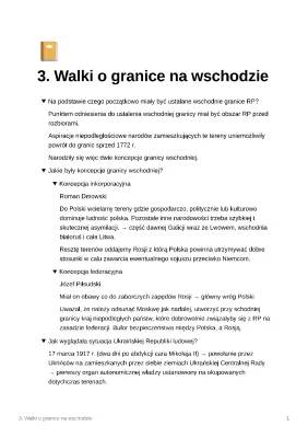 Kształtowanie się granic Polski: Bitwy o Lwów, Koncepcje i Rozbiory