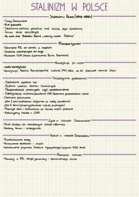 Polska w czasach stalinizmu: notatka i skutki 1948-56