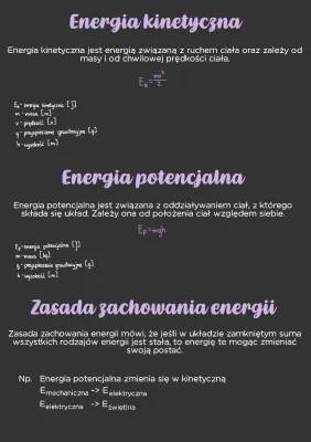 Energia kinetyczna i potencjalna - zadania, wzory i zasada zachowania energii