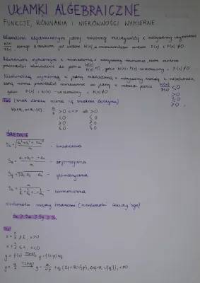 Zabawy z ułamkami algebraicznymi i hiperbolą: Klasa 3 liceum