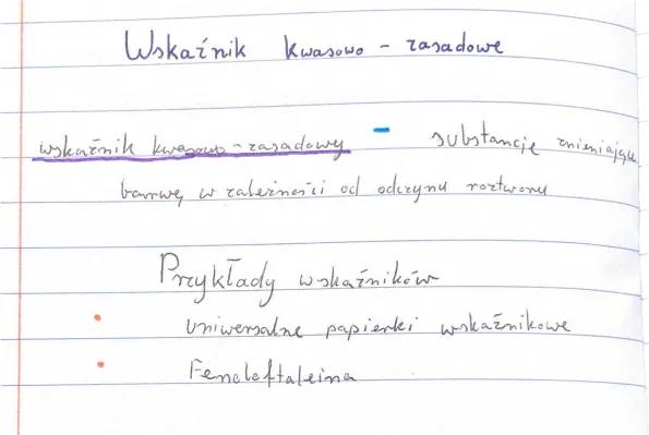 Wskaźniki kwasowo-zasadowe: tabela, kolory i przykłady naturalne