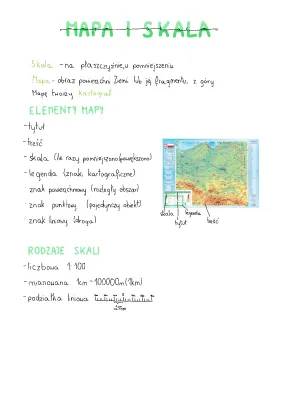 Mapa i Skala - Klasa 5: Prezentacja, Sprawdzian, Kartkówka i Zadania