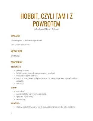 Hobbit, czyli tam i z powrotem