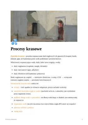 Procesy Krasowe i Wietrzenie - Notatka i Prezentacja