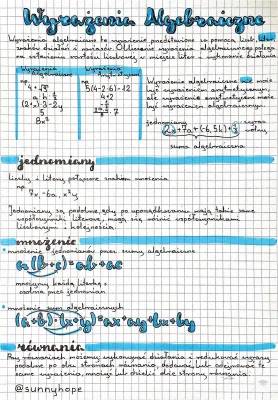 Wyrażenia algebraiczne dla klasy 5-8: zadania i sprawdziany