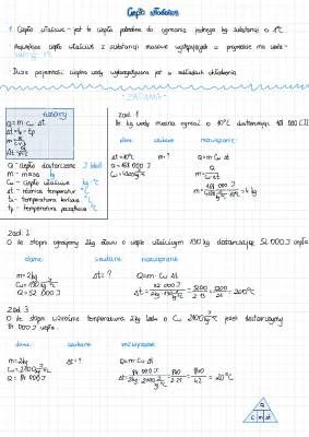Ciepło właściwe: Fizyka klasa 7 i 8 - Wzory, Zadania, i Przykłady