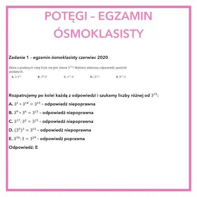 Zadania przygotowujące do egzaminu ósmoklasisty z matematyki - PDF i arkusze CKE