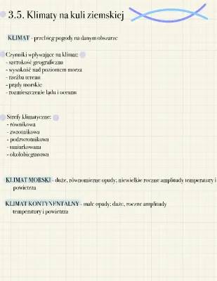 Czynniki Wpływające na Klimat i Strefy Klimatyczne - Geografia Klasa 7